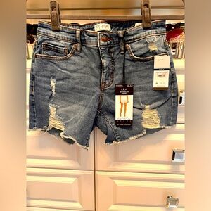 NWT - Distressed denim shorts